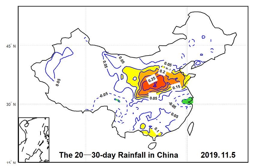 Real-time forecasts of the 20—30-day low frequency rainfall in China for the future 30 days